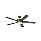 Ventilateur de plafond Kichler 330045SBK Noir satiné