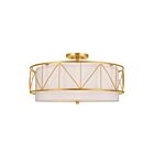 Plafonnier semi-encastré Kichler 52076CLG Or classique