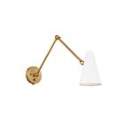 Applique murale Kichler 52486NBRW Laiton naturel & blanc