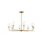 Lustre Kichler 52517BNB 8-lumières 200W Laiton naturel brossé