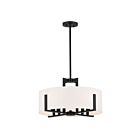Plafonnier semi-encastré Kichler 52592BK 8-lumières 200W Noir