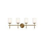 Luminaire de vanité Kichler 55143BNB 4.-lumières 300W Laiton naturel brossé