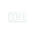 Leviton p2262-w White Wallplate 4 Gangs