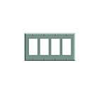 Leviton pj264-gy Grey Wallplate 4 Gangs