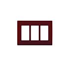 Leviton rewp3-re Red Delicious Wallplate 3 Gangs