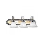 Livex Lighting 1003-52 Belmont 3-Lights 300W Polished Chrome & Polished Brass Bath Vanity Light