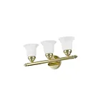 Livex Lighting 1063-02 Neptune 3-Lights 300W Polished Brass Bath Vanity Light