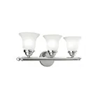 Livex Lighting 1063-05 Neptune 3-Lights 300W Polished Chrome Bath Vanity Light