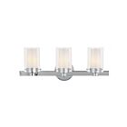 Livex Lighting 1543-05 Manhattan 3-Lights 180W Polished Chrome Bath Vanity Light