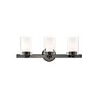 Livex Lighting 1543-46 Manhattan 3-Lights 180W Polished Black Chrome Bath Vanity Light