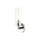 Livex Lighting Ludlow 16171-05 60W 1-Light Polished Chrome Wall Sconce
