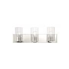 Livex Lighting 16553-91 Zurich 3-Lights 300W Brushed Nickel Bath Vanity Light