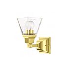 Livex Lighting Mission 17171-02 100W 1-Light Polished Brass Wall Sconce