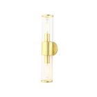 Livex Lighting 17282-12 Banca 2-Lights 120W Satin Brass Bath Vanity Light