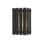 Livex Lighting 20751-04 Greenwich 1-light 60W Black with Satin Brass Accents Outdoor Wall Lantern