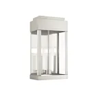 Livex Lighting 21238-91 York 2-lights 120W Brushed Nickel Outdoor Wall Lantern