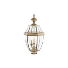 Livex Lighting Monterey 2354-01 3-Lights 180W Antique Brass Outdoor Post Lantern