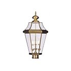 Livex Lighting Georgetown 2364-01 3-Lights 180W Antique Brass Outdoor Post Lantern