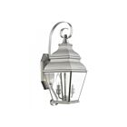 Livex Lighting 2591-91 Exeter 2-lights 120W Brushed Nickel Outdoor Wall Lantern