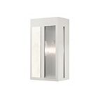 Livex Lighting 27412-91 Lafayette 1-light 100W Brushed Nickel with Hammered Polished Nickel Panels Outdoor Wall Lantern