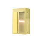 Livex Lighting 27413-12 Lafayette 1-light 100W Satin Brass with Hammered Polished Brass Panels Outdoor Wall Lantern