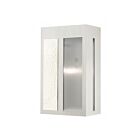 Livex Lighting 27413-91 Lafayette 1-light 100W Brushed Nickel with Hammered Polished Nickel Panels Outdoor Wall Lantern
