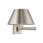 Livex Lighting Swing 40030-91 100W 1-Light Brushed Nickel Wall Sconce