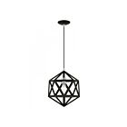 Livex Lighting 41328-04 Ashland 1-Light 60W Black with Brushed Nickel Accents Pendant