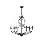 Livex Lighting 42907-04 Katarina 7-Lights 420W Black with Antique Brass Accents Chandelier