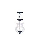 Livex Lighting Legacy 4393-04 2-Lights 120W Black Convertible Semi Flush Mount or Pendant