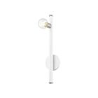 Livex Lighting Bannister 45861-03 60W 1-Light White with Brushed Nickel Accents Wall Sconce