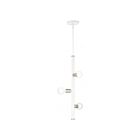 Livex Lighting 45863-03 Bannister 3-Lights 180W White with Brushed Nickel Accents Pendant