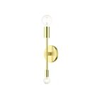 Livex Lighting Blairwood 46438-12 80W 2-Lights Satin Brass with Polished Brass Accents Wall Sconce