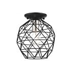 Livex Lighting Geometric 46598-04 1-Lights 60W Black Flush Mount