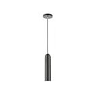 Livex Lighting 46751-96 Ardmore 1-Light 60W Shiny Dark Gray with Polished Chrome Accents Pendant