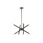 Livex Lighting 46774-76 Soho 8-Lights 480W Scandinavian Gray with Brushed Nickel Accents Chandelier