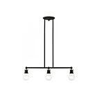 Livex Lighting 47163-04 Lansdale 3-Lights 180W Black with Brushed Nickel Accents Chandelier