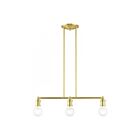 Livex Lighting 47163-12 Lansdale 3-Lights 180W Satin Brass Chandelier