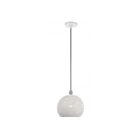 Livex Lighting 49100-03 Dublin 1-Light 60W White with Brushed Nickel Accents Pendant