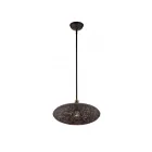 Livex Lighting 49184-07 Charlton 1-Light 60W Bronze with Antique Brass Accents Pendant