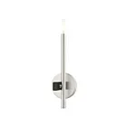 Livex Lighting Denmark 49341-91 60W 1-Light Brushed Nickel with Black Accents Wall Sconce