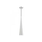 Livex Lighting 49631-66 Noho 1-Light 60W Brushed Aluminum with Polished Chrome Accents Pendant
