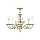 Livex Lighting 5008-02 Williamsburgh 8-Lights 480W Polished Brass Chandelier