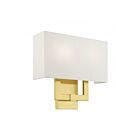 Livex Lighting Meridian 51103-12 80W 2-Lights Satin Brass Wall Sconce