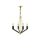 Livex Lighting 51164-12 Beckett 4-Lights 240W Satin Brass and Bronze Chandelier