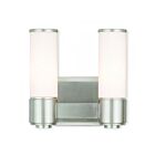 Livex Lighting 52102-91 Weston 2-Lights 120W Brushed Nickel Bath Vanity Light