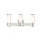 Livex Lighting 52123-35 Weston 3-Lights 180W Polished Nickel Bath Vanity Light