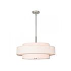 Livex Lighting 52138-91 Meridian 5-Lights 300W Brushed Nickel Chandelier