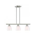 Livex Lighting 53854-91 Somerville 3-Lights 300W Brushed Nickel Chandelier