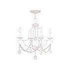 Livex Lighting 6424-60 Chesterfield 4-Lights 240W Antique White Chandelier